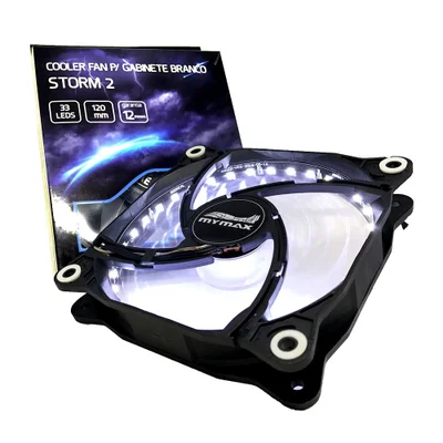Cooler FAN Mymax Storm II, 120mm, LED, Preto E Branco