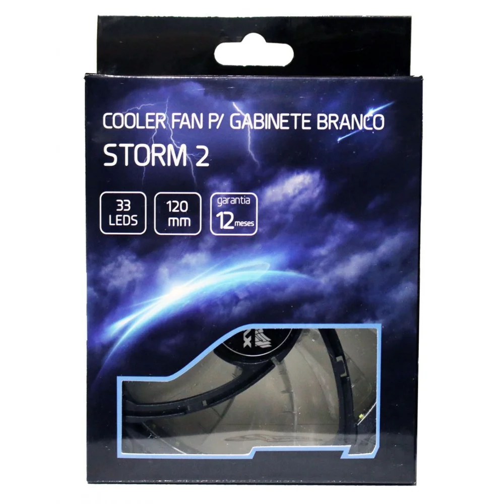 Imagem 4 de 5 do produto Cooler FAN Mymax Storm II, 120mm, LED, Preto E Branco
