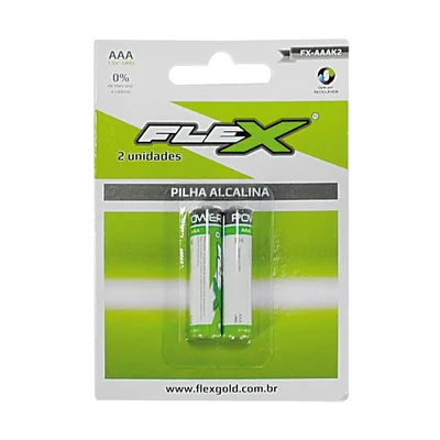 Pilha Alcalina Aaa - Fx-aaak2 - Cartela C/ 2 - Flex