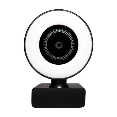 Webcam Full Hd 2k Oex W300 Com Led Usb Com Microfone Preto.