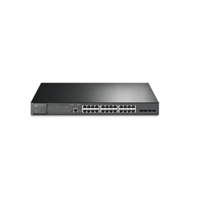 Switch Tp-Link 24 Portas, 10/100/1000 PoE+ e 4 Slots SFP, Rack e Mesa - TL-SG3428MP