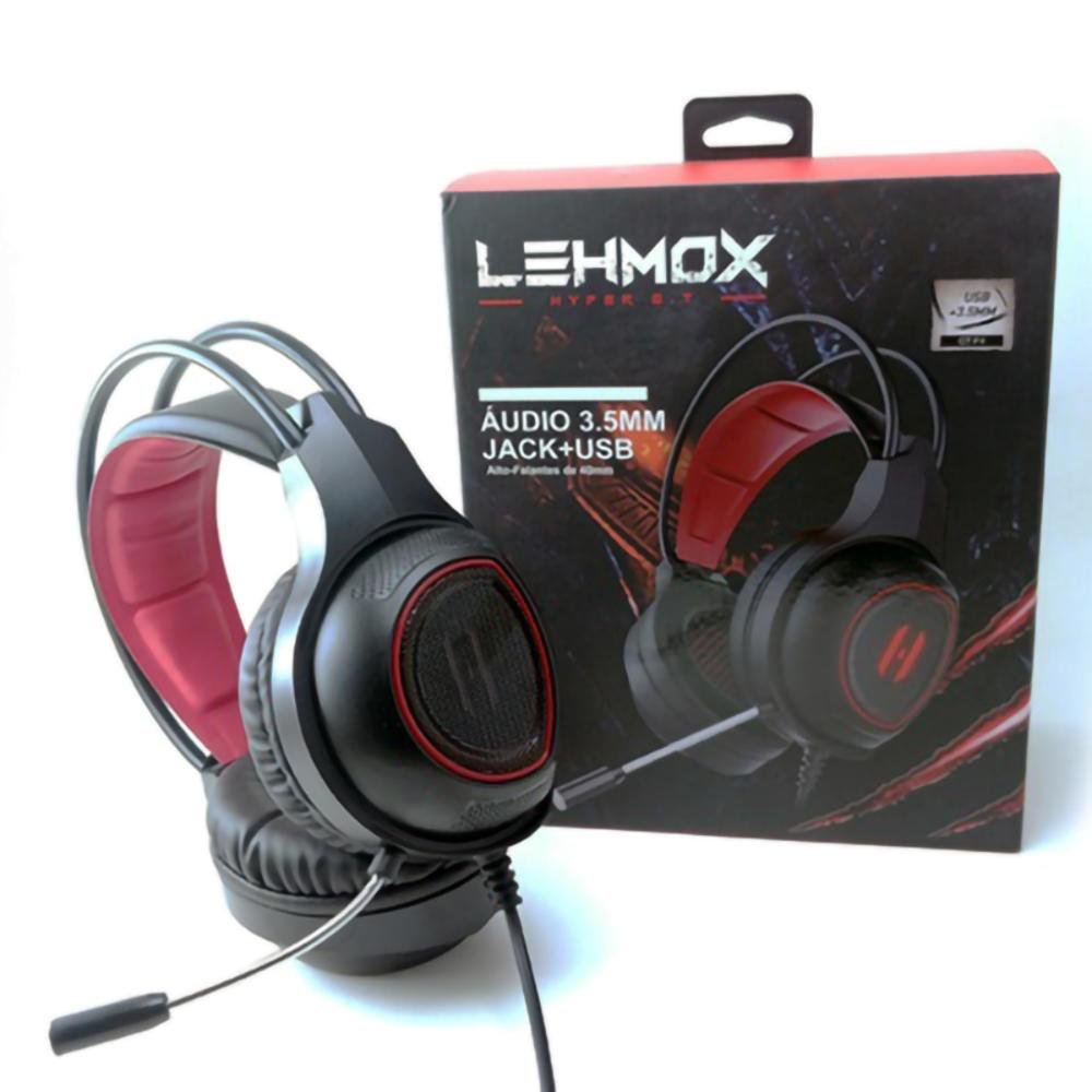 Headset Gamer Lehmox Gt-f4, 7.1 Led, Diâmetro: 40mm