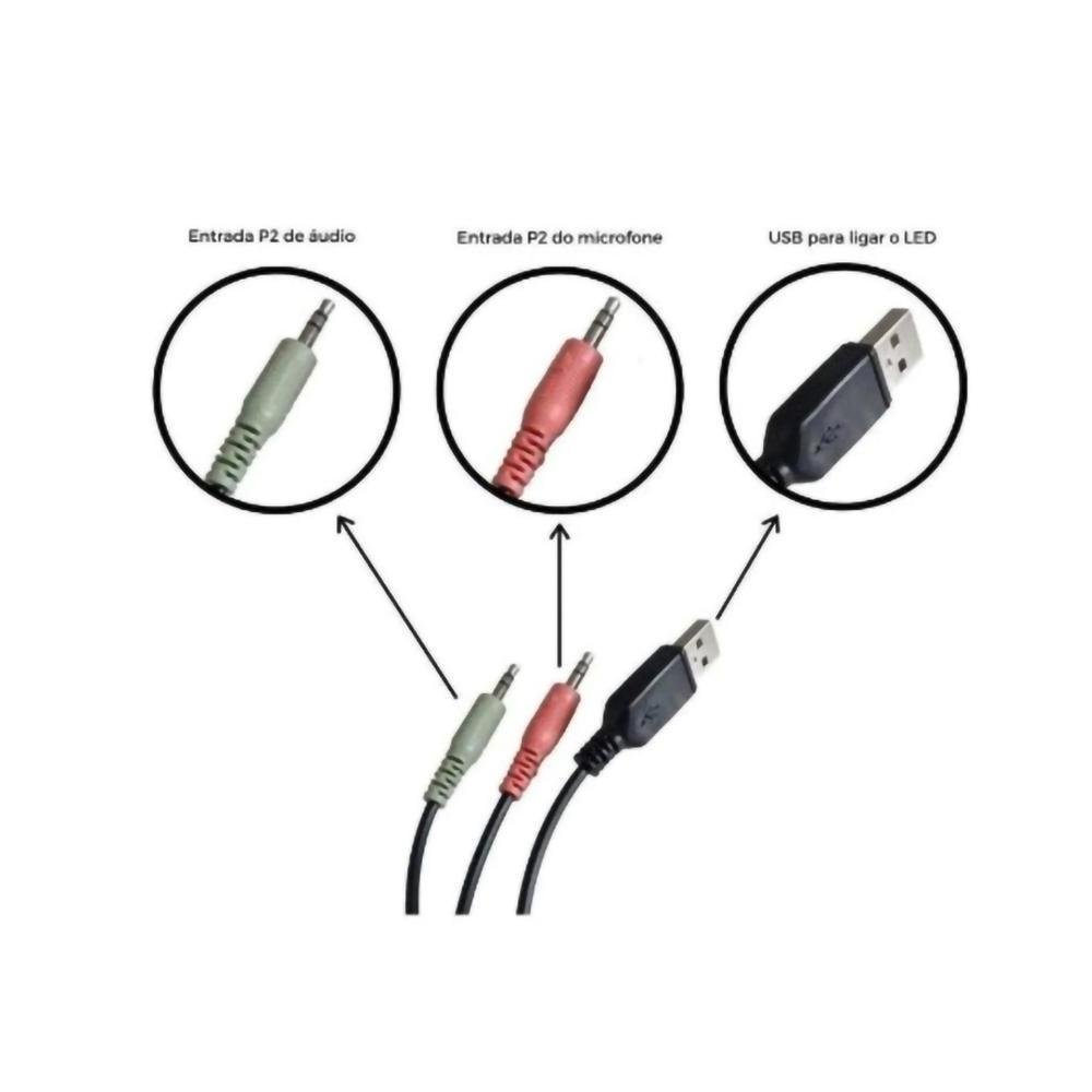 Headset Gamer Lehmox Gt-f4, 7.1 Led, Diâmetro: 40mm