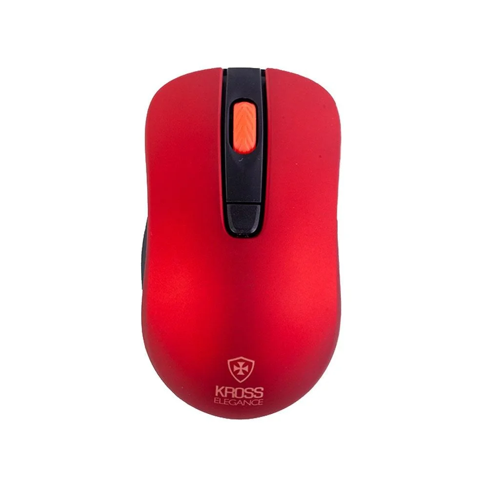 Imagem 3 de 5 do produto Teclado e Mouse Sem Fio Kross Elegance, Wireless, ABNT2, Layout Ambidestro, Vermelho e Preto - Ke-km553v1