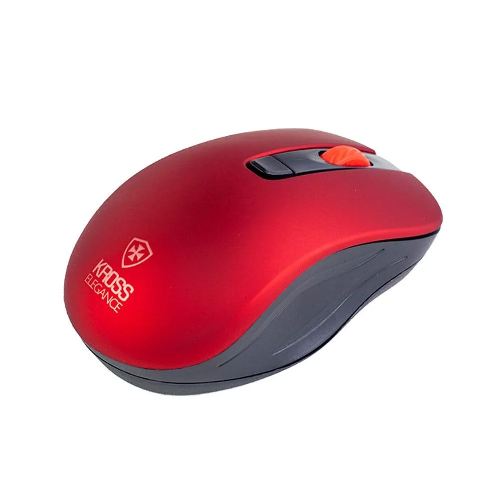Imagem 4 de 5 do produto Teclado e Mouse Sem Fio Kross Elegance, Wireless, ABNT2, Layout Ambidestro, Vermelho e Preto - Ke-km553v1