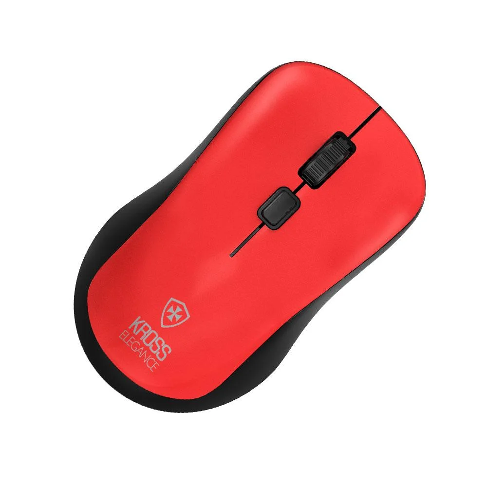 Imagem 2 de 5 do produto Mouse Sem Fio Kross USB, 1.600 DPI, Vermelho - Ke-m218