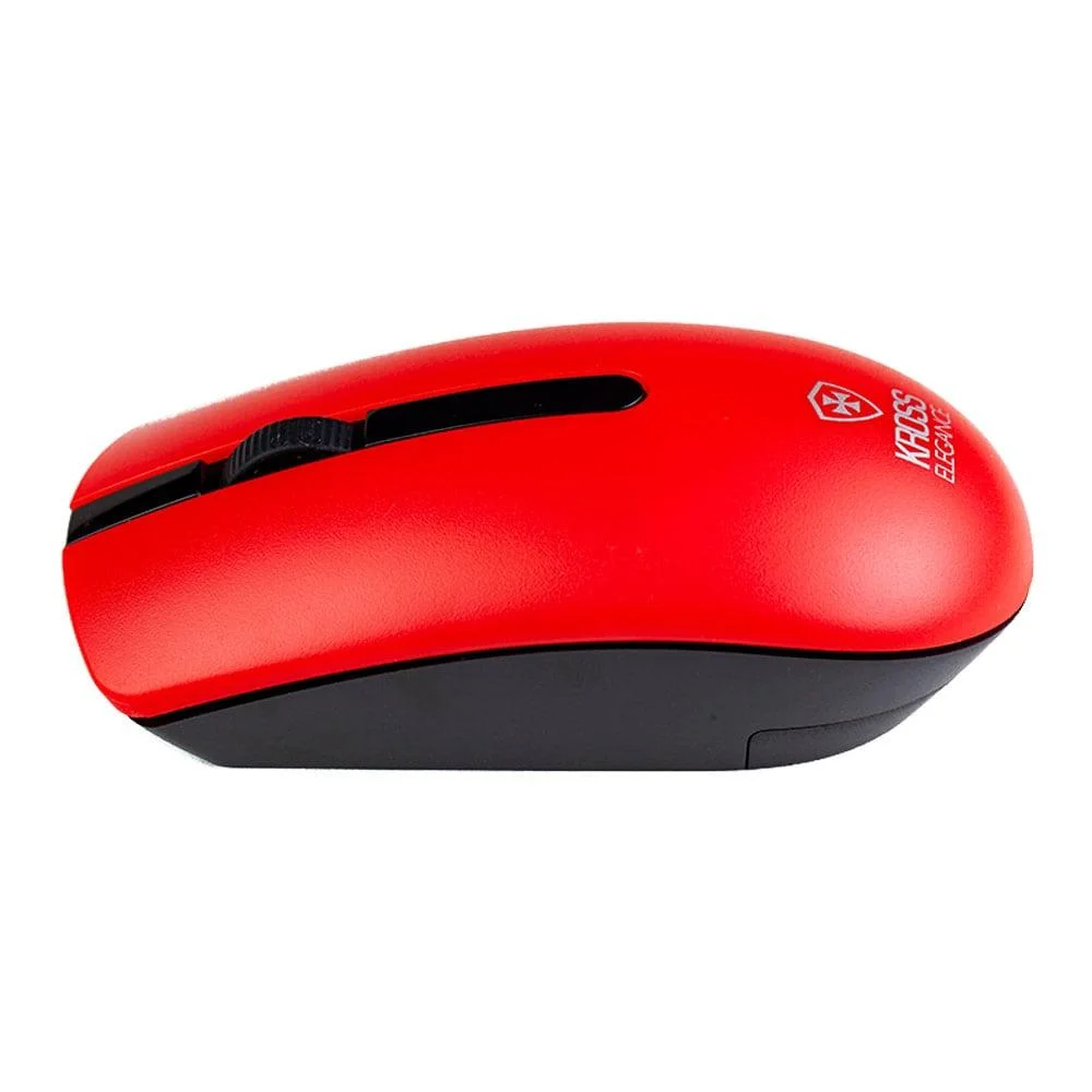 Imagem 3 de 5 do produto Mouse S/fio, Kross Recarregável, USB 1600 DPI, Vermelho - Ke-m315