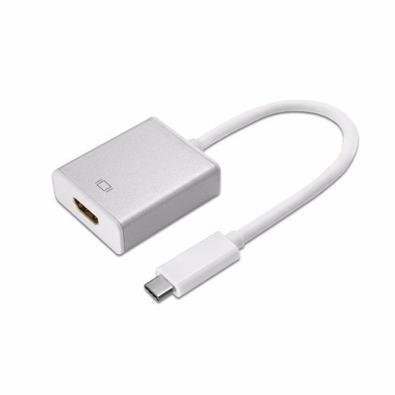 Cabo Adaptador E Conversor USB FY Tipo C Macho, Para HDMI Femea