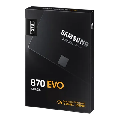 内蔵型SSD Samsung 870 EVO 2TB SSD interno Samsung 870 EVO MZ-77E2T0B/AM 2TB preto | Frete grátis
