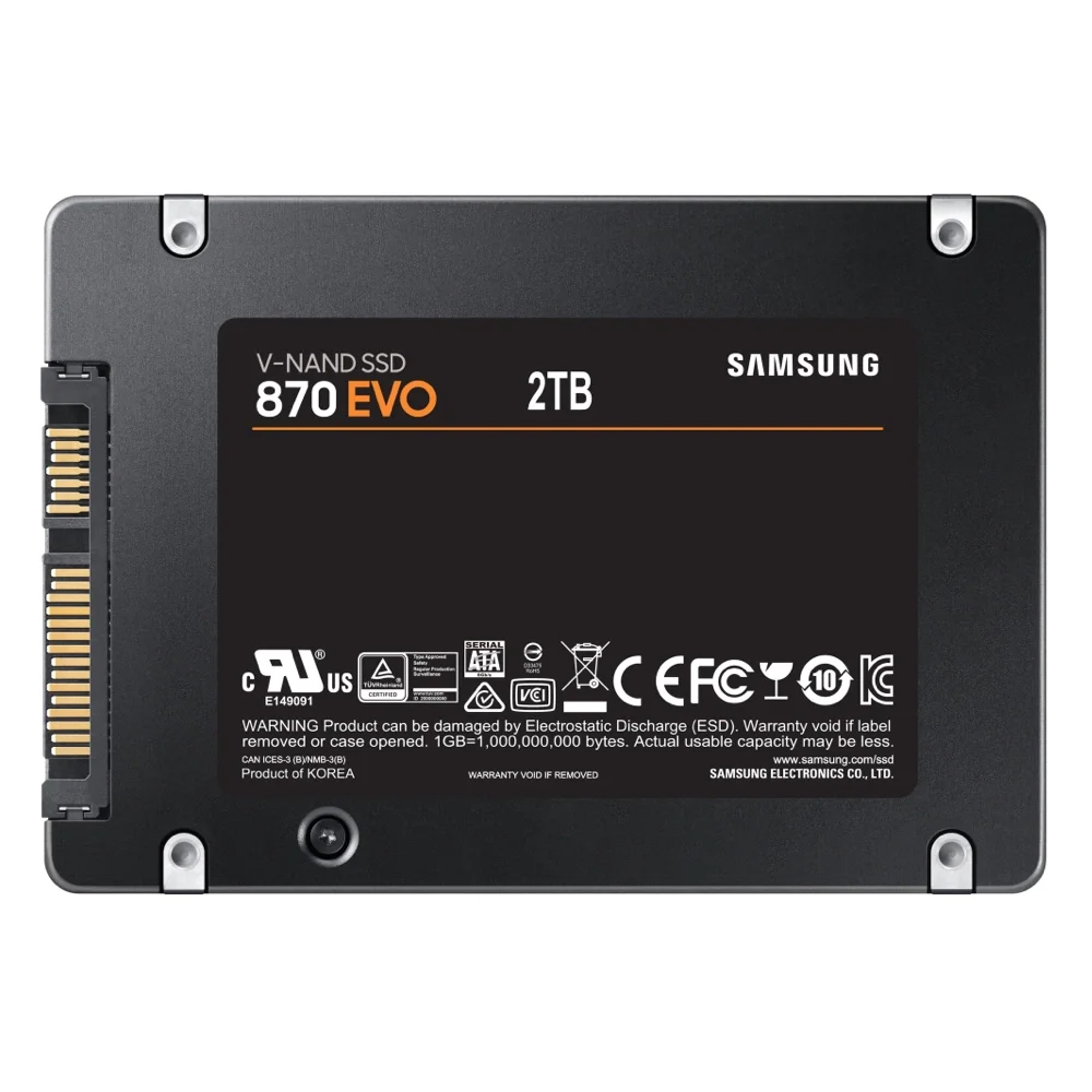 SSD Samsung 870 EVO 2TB SATA 25 560MBs KaBuM