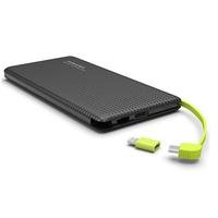 Carregador Portátil Power Bank Pineng 10000Mah, 2 Portas USB, com Cabo Micro USB, Preto - Pn-951