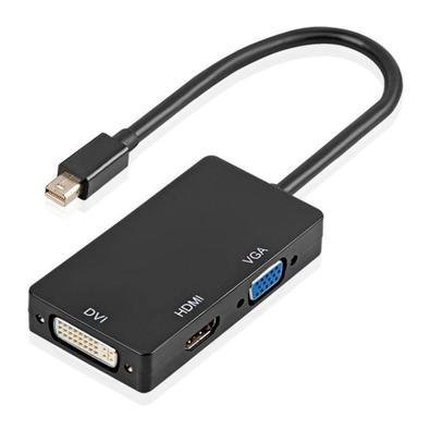 Adaptador Mini Displayport Macho X VGA Fêmea, HDMI Fêmea E DVI, Fêmea