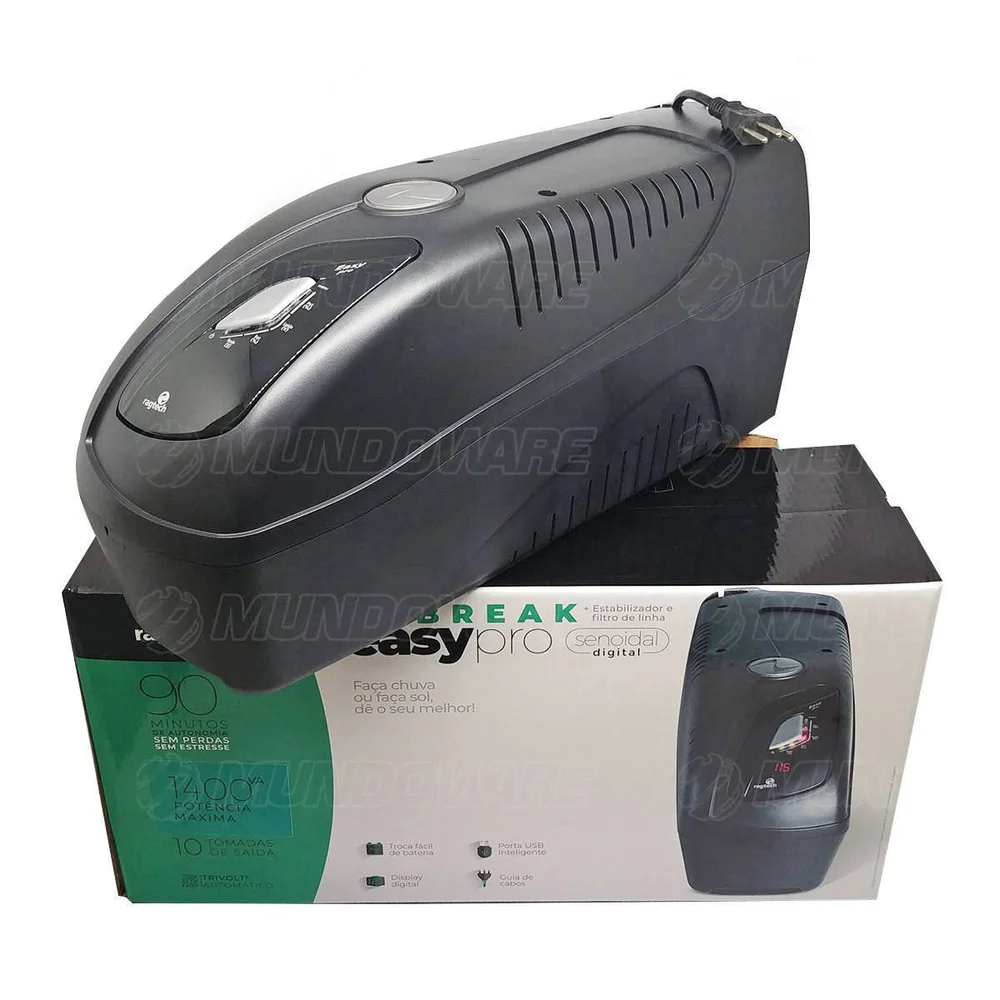 Nobreak 1400 VA Senoidal, USB, Bivolt, Conexão Bateria - 4035