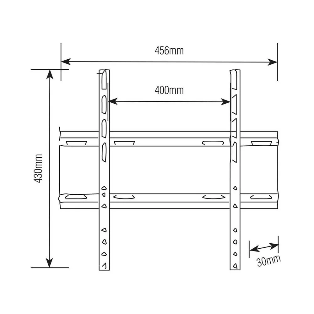 Imagem 2 de 3 do produto Suporte Fixo Para Televisão Lcd Led Plasma 32 A 55 Com Nível Bolha Ar-326sf