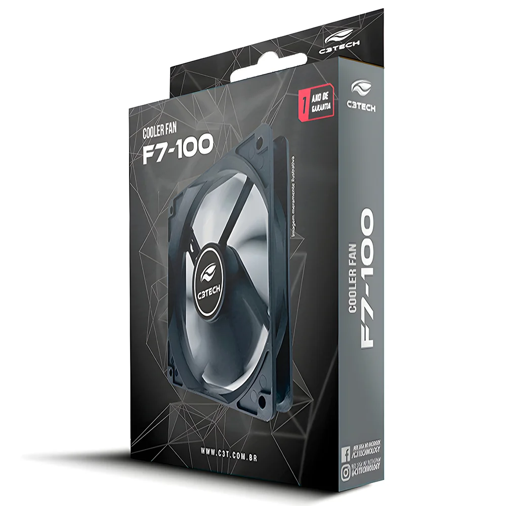 Cooler FAN C3Tech Storm, 120mm - F7-100BK Cooler FAN C3Tech Storm, 120mm - F7-100BK