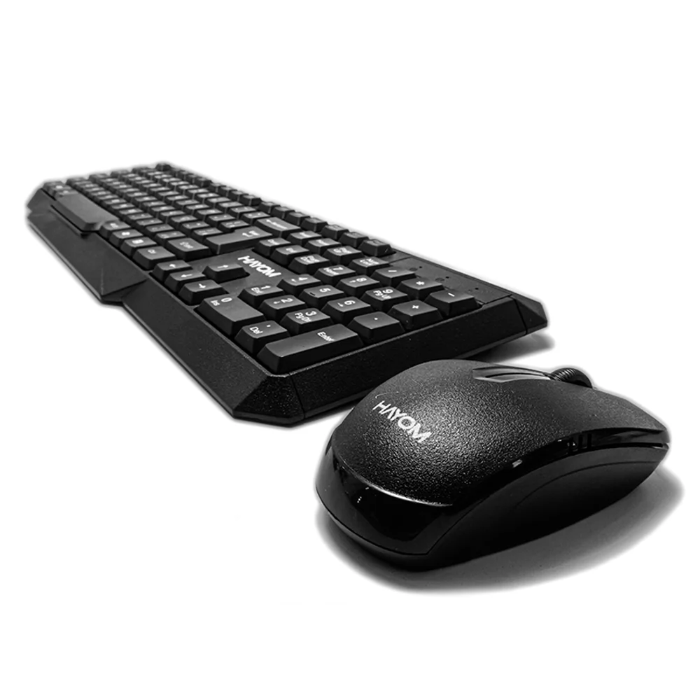 Imagem 2 de 5 do produto Kit Teclado E Mouse Sem Fio Hayom Office, Abnt2, 1200 DPI, Preto - TC3210