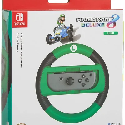 Hori Nintendo Switch Mario Kart 8 Deluxe Wheel (luigi Version) Officially Licensed By Nintendo - Switch