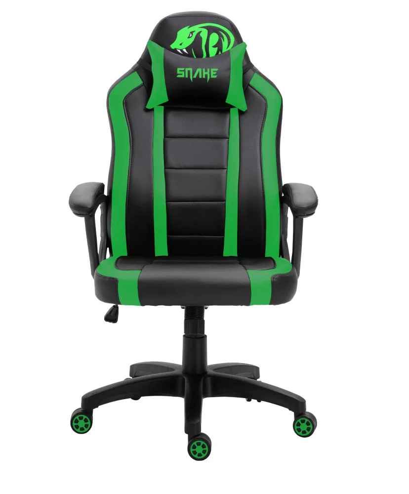 Cadeira Gamer Viper Snake Gaming Reclinável 0440 Peso Suportado Até 120 Kg, Verde Cadeira Gamer Viper Snake Gaming Reclinável 0440 Peso Suportado Até 120 Kg, Verde