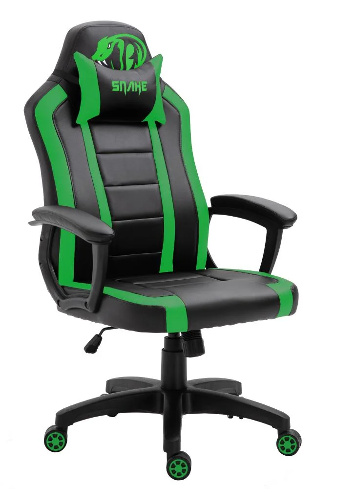 Cadeira Gamer Viper Snake Gaming Reclinável 0440 Peso Suportado Até 120 Kg, Verde Cadeira Gamer Viper Snake Gaming Reclinável 0440 Peso Suportado Até 120 Kg, Verde
