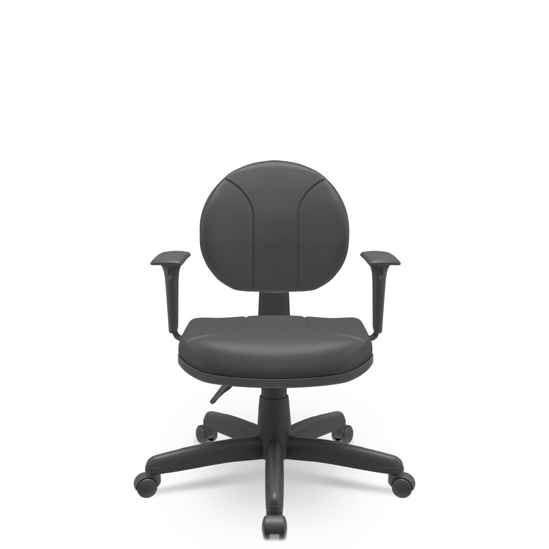 Cadeira Office Plaxmetal Executiva, Até 110 Kg, Back System Operativa, Com Braços Reguláveis, Revestimento Tecido Com Costura, Preta