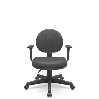 Cadeira Office Plaxmetal Executiva, Até 110 Kg, Back System Operativa, Com Braços Reguláveis, Revestimento Tecido Com Costura, Preta