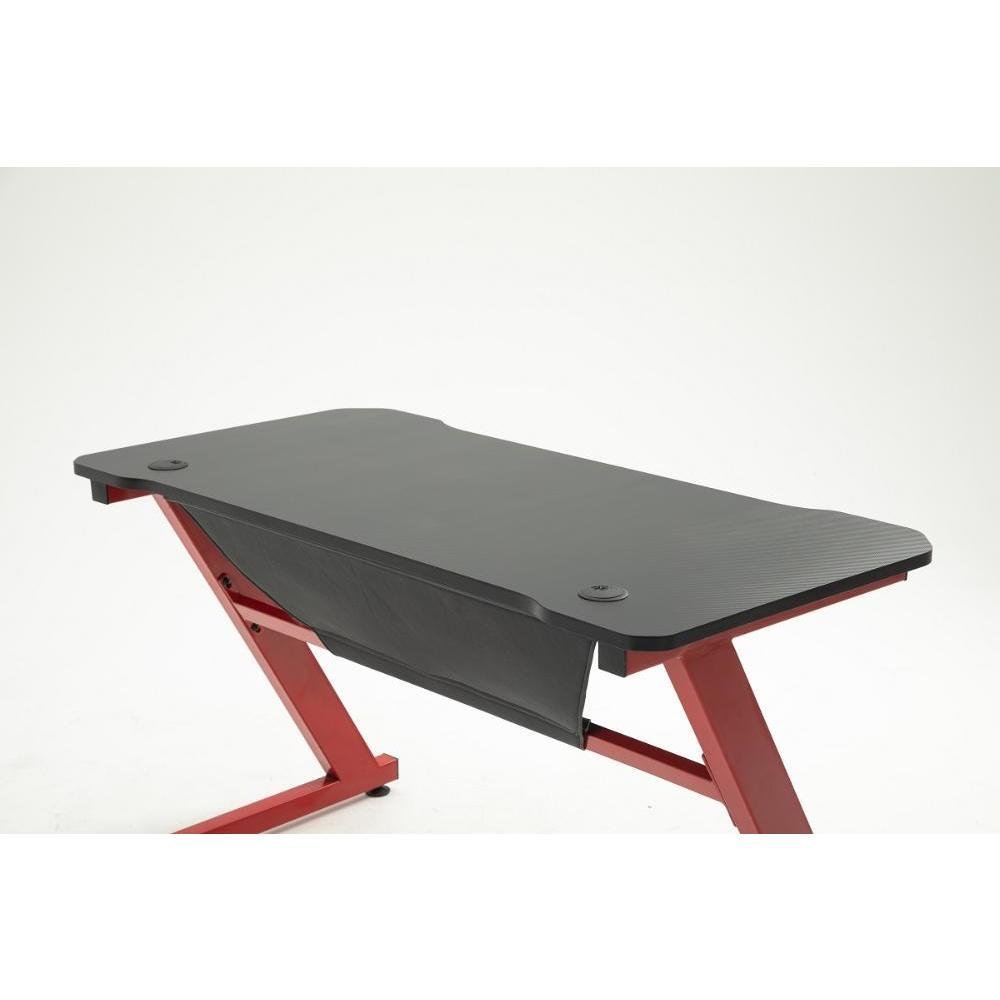 Imagem 2 de 5 do produto Mesa Gamer Pelegrin Pel-003p, Preta E Vermelha, Metal E MDF