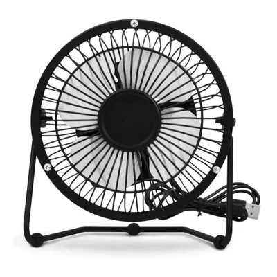 Mini Ventilador Usb Articulável Para Mesa De Escritorio, Preto - Bivolt