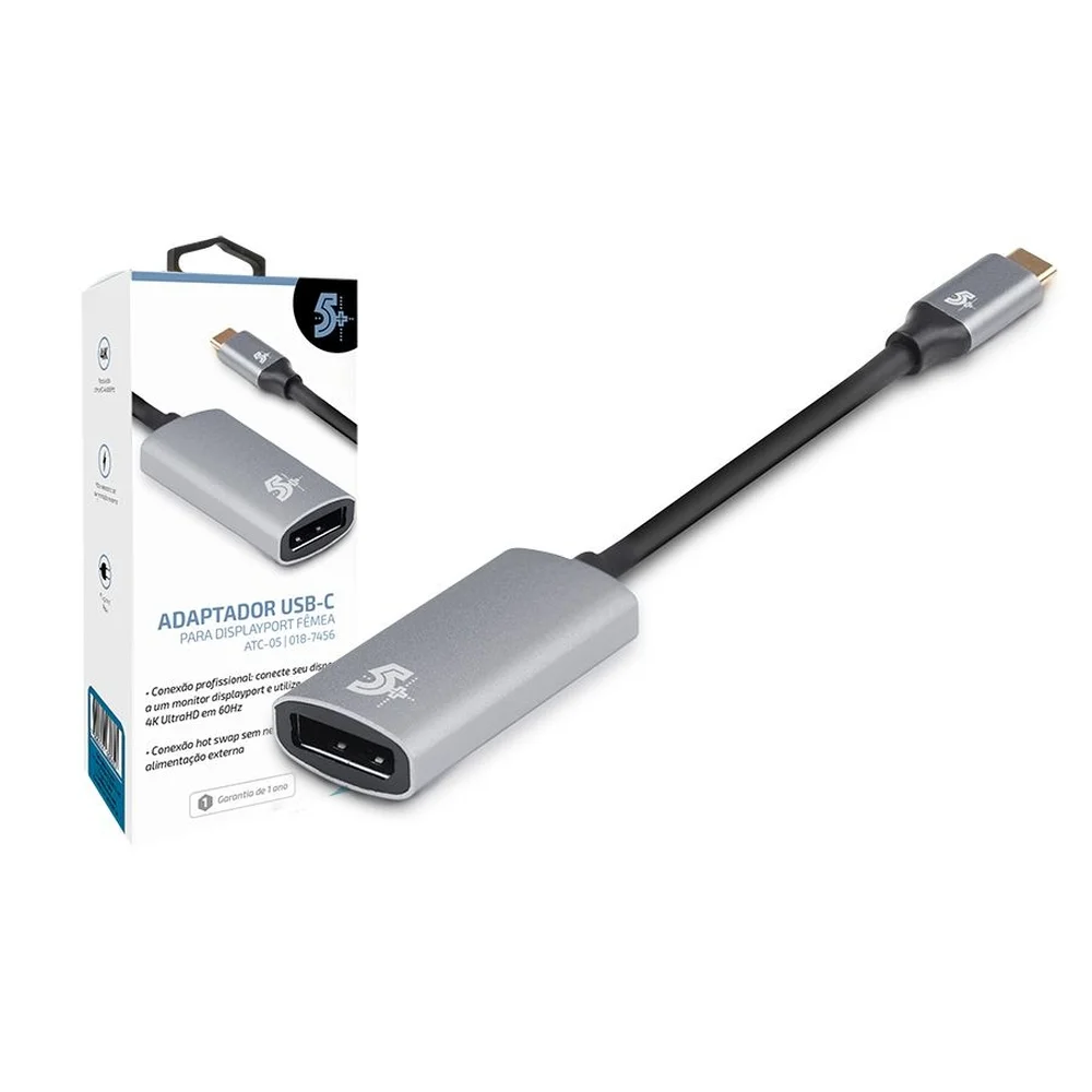 Imagem 4 de 5 do produto Adaptador USB-C Para Dispalyport Fêmea, Pix , 60Hz - 018-7456