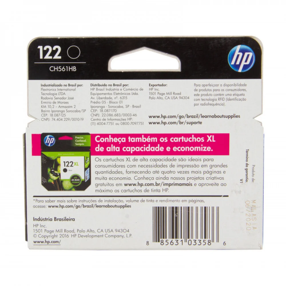Cartucho HP 122 Preto 2ml - view 2