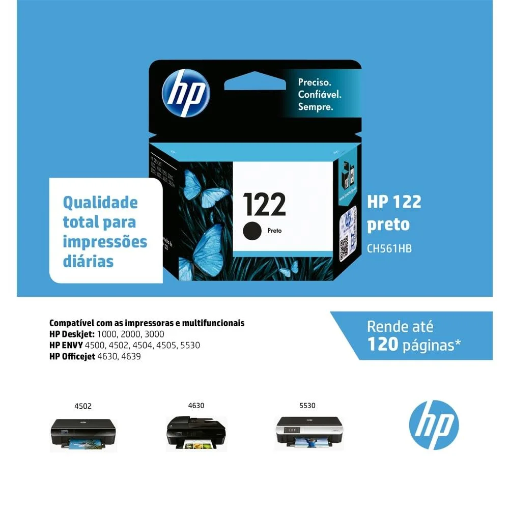Cartucho HP 122 Preto 2ml - view 3