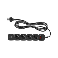 Protetor Eletronico C/ 4 Tomadas E 2 Usb - Epe 204 Usb Pt+