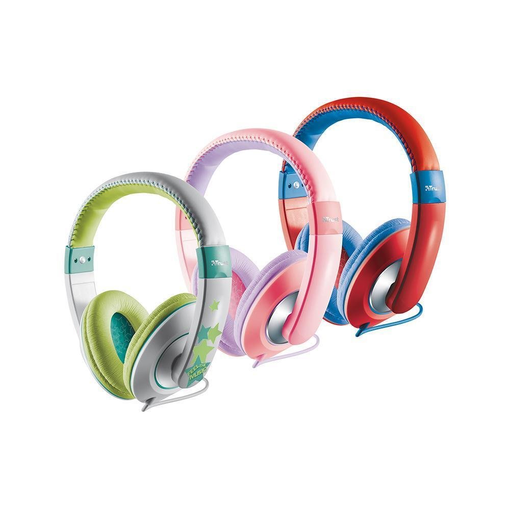 Imagem 4 de 5 do produto Fone De Ouvido Sonin Kids, Com Controle De Volume, Rosa - Trust