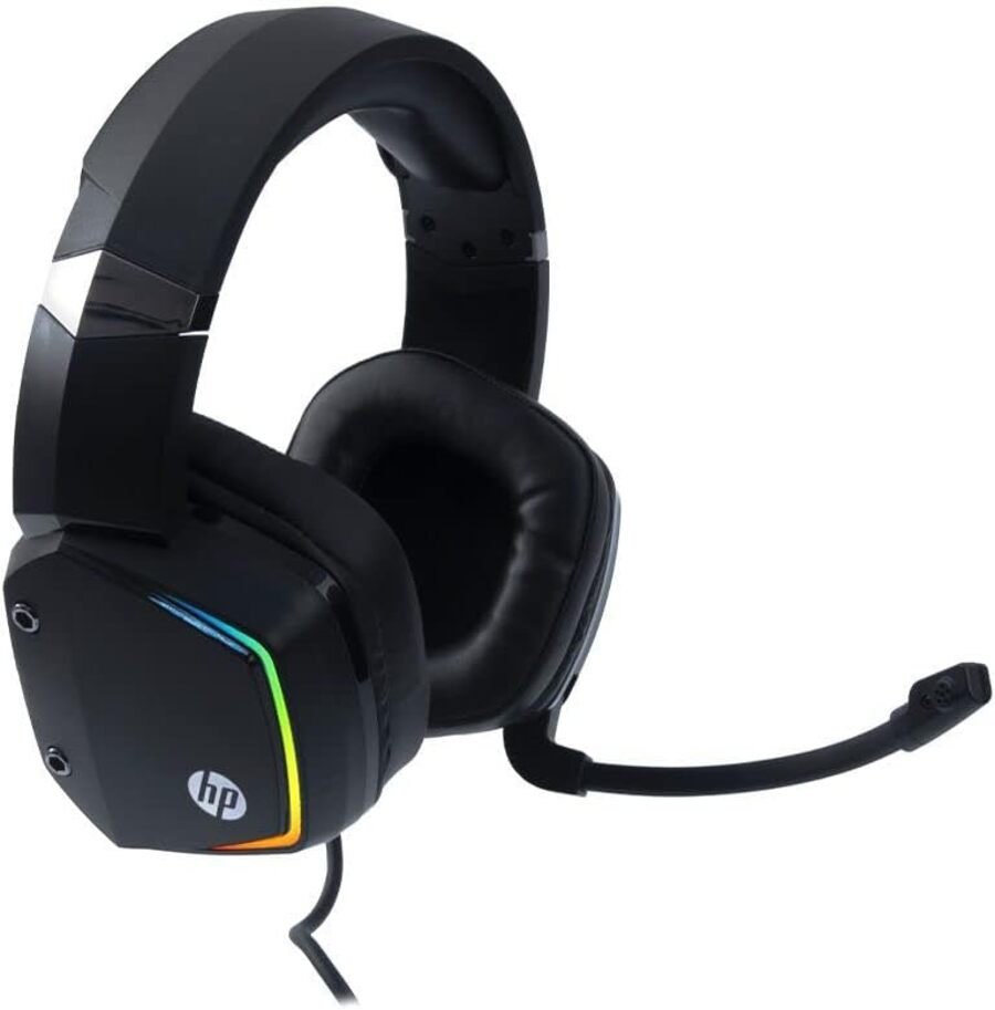 Hp Headset Gamer H320gs Com Microfone, Conexão Usb Gold, Sistema De Áudio 7.1 Com LED Driver 50mm, Cabo De 2.1 Metros De Nylon 8aa14aa#uuf