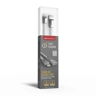 Cabo USB X Micro USB C3Tech, pontas de Inox, 1M, 2.4a - Cb-m170gr
