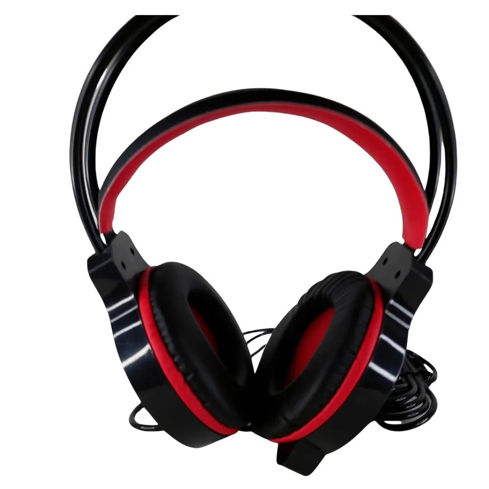 Imagem 5 de 5 do produto Headset Gamer Hayom HF2200, Microfone, LED, Conector P2/USB, Para Energia, Preto E Vermelho