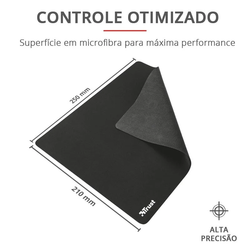 Imagem 2 de 5 do produto Mousepad Trust, Médio, Neoprene, 25Cmx21Cm - 24193