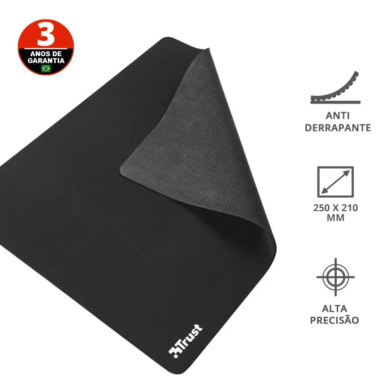 Imagem 3 de 5 do produto Mousepad Trust, Médio, Neoprene, 25Cmx21Cm - 24193