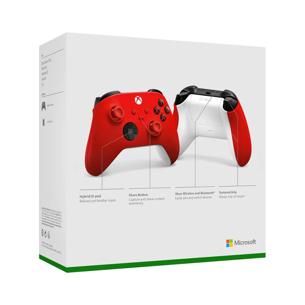 Controle Sem Fio, Xbox, Pulse Red - Qau-00066 Controle Sem Fio, Xbox, Pulse Red - Qau-00066