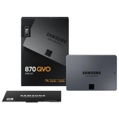 SSD SAMSUNG 870 QVO SATA III MZ-77Q1T0B, 2,5 polegadas, 1 TB