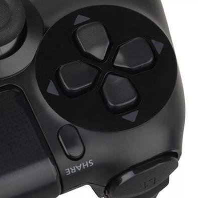 Controle PS4 compatível Playstation 4 Sem Fio com Touch - Preto