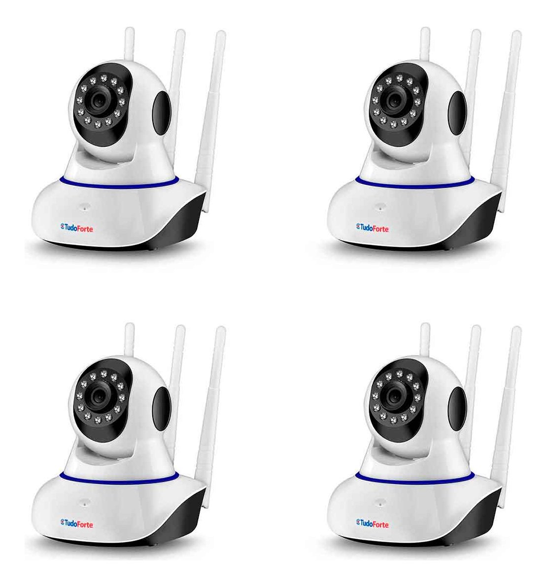 Kit 4 Câmeras De Segurança Ip Sem Fio Wifi Hd 720p Robo Wireless