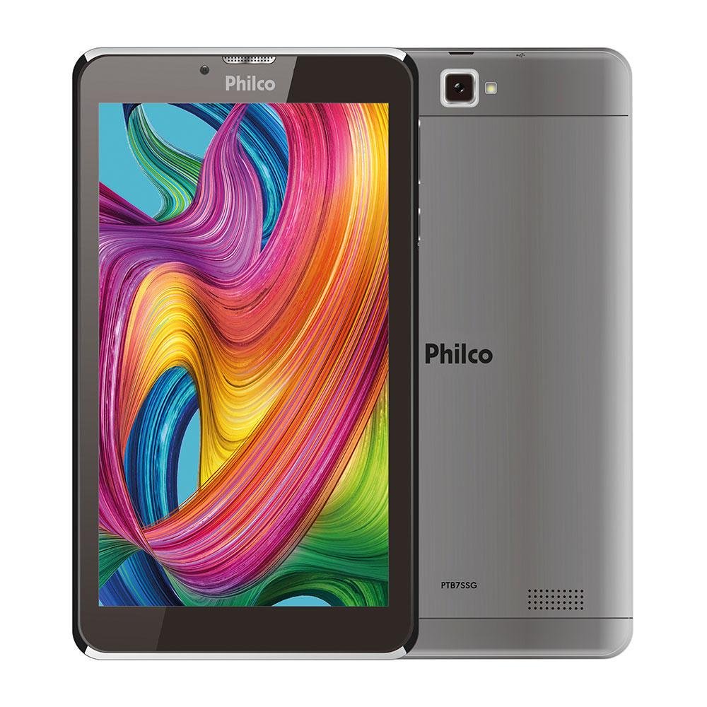 Imagem 4 de 4 do produto Tablet Tela 7" Android 9 Go Wi-Fi, 16GB, 1GB RAM, Cinza, Philco - PTB7SSG