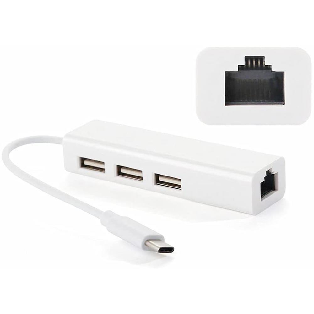 Imagem 4 de 5 do produto Hub Com 3 Portas Usb E Entrada Rj45