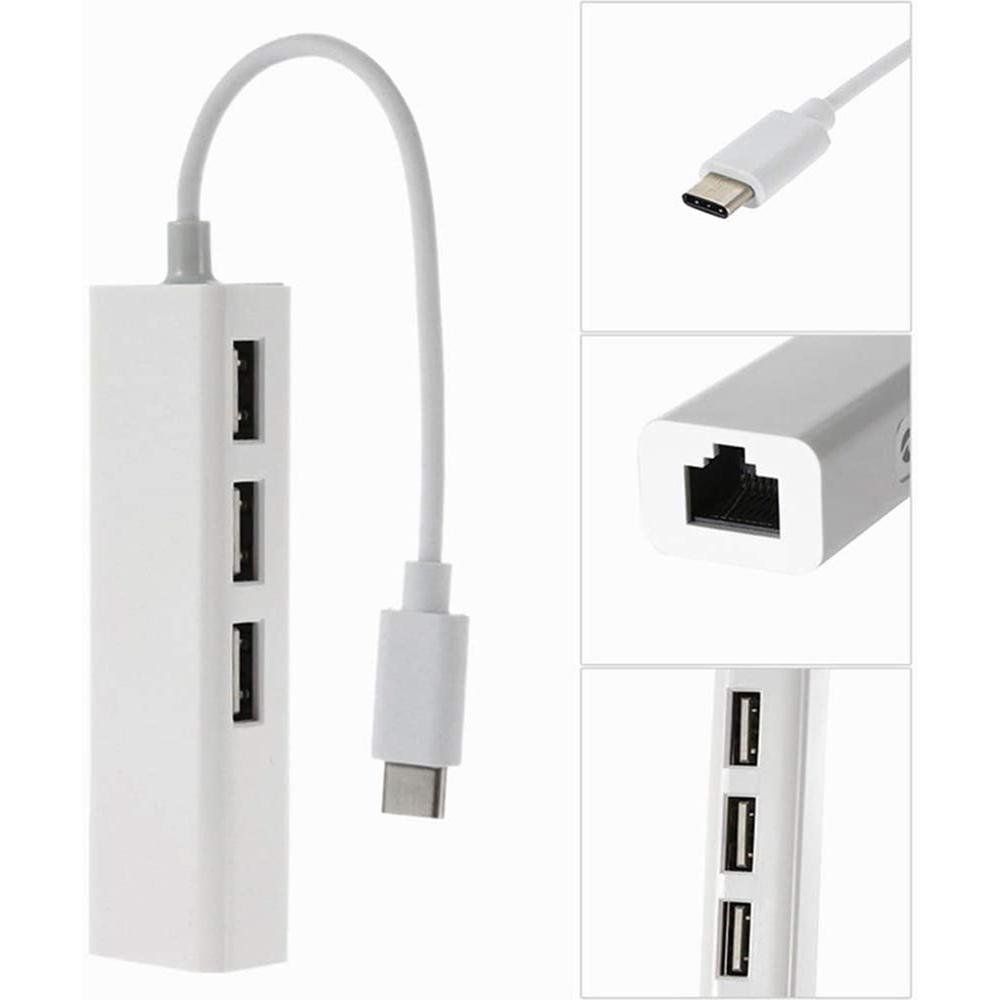 Imagem 2 de 5 do produto Adaptador HUB USB C Lelong De 3 USB, 1 Rj45 Lan Ethernet