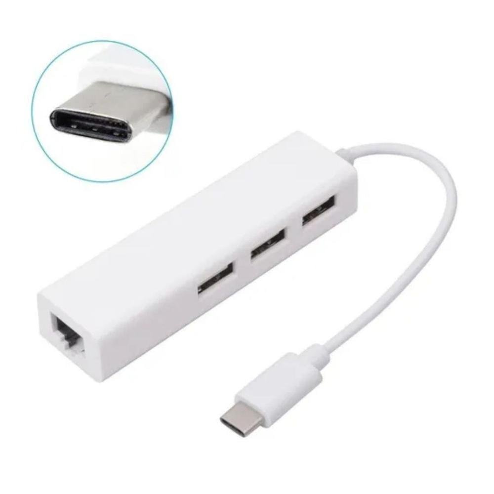 Imagem 4 de 5 do produto Adaptador HUB USB C Lelong De 3 USB, 1 Rj45 Lan Ethernet