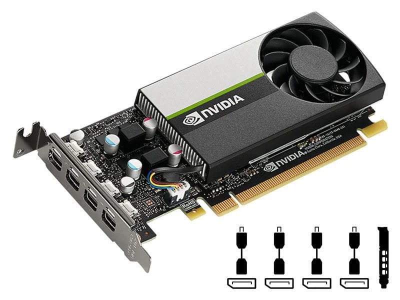 Placa de Vídeo PNY NVIDIA GeForce Quadro Turing T1000, 4GB GDDR6, 128 Bits, DP - VCNT1000-PB