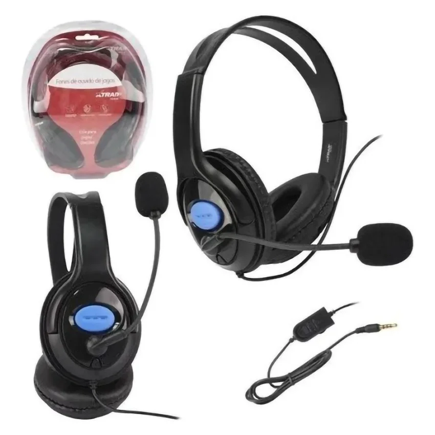 Fone Gamer Xtrad XD536 Com Fio, Para Ps4 Fone Gamer Xtrad XD536 Com Fio, Para Ps4