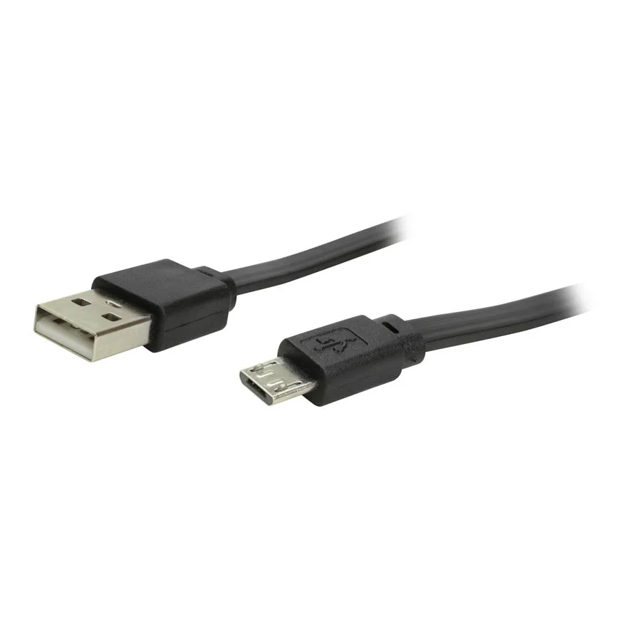 Imagem 3 de 5 do produto Cabo Usb Micro Usb Flat 1,20m. Preto
