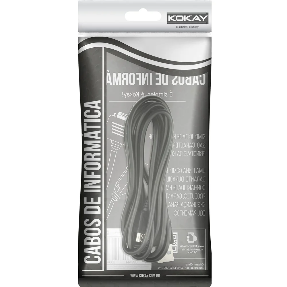 Imagem 2 de 3 do produto Cabo Usb 2.0 Am X Micro Usb 1.8mts.