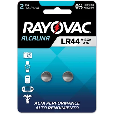 Pilha Bateria Botão Lr44 1,5v. Alcalina Bl Com 02